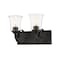 Z-Lite Halliwell 2 Light Vanity, Bronze And Clear Seedy 461-2V-BRZ - alternate 7